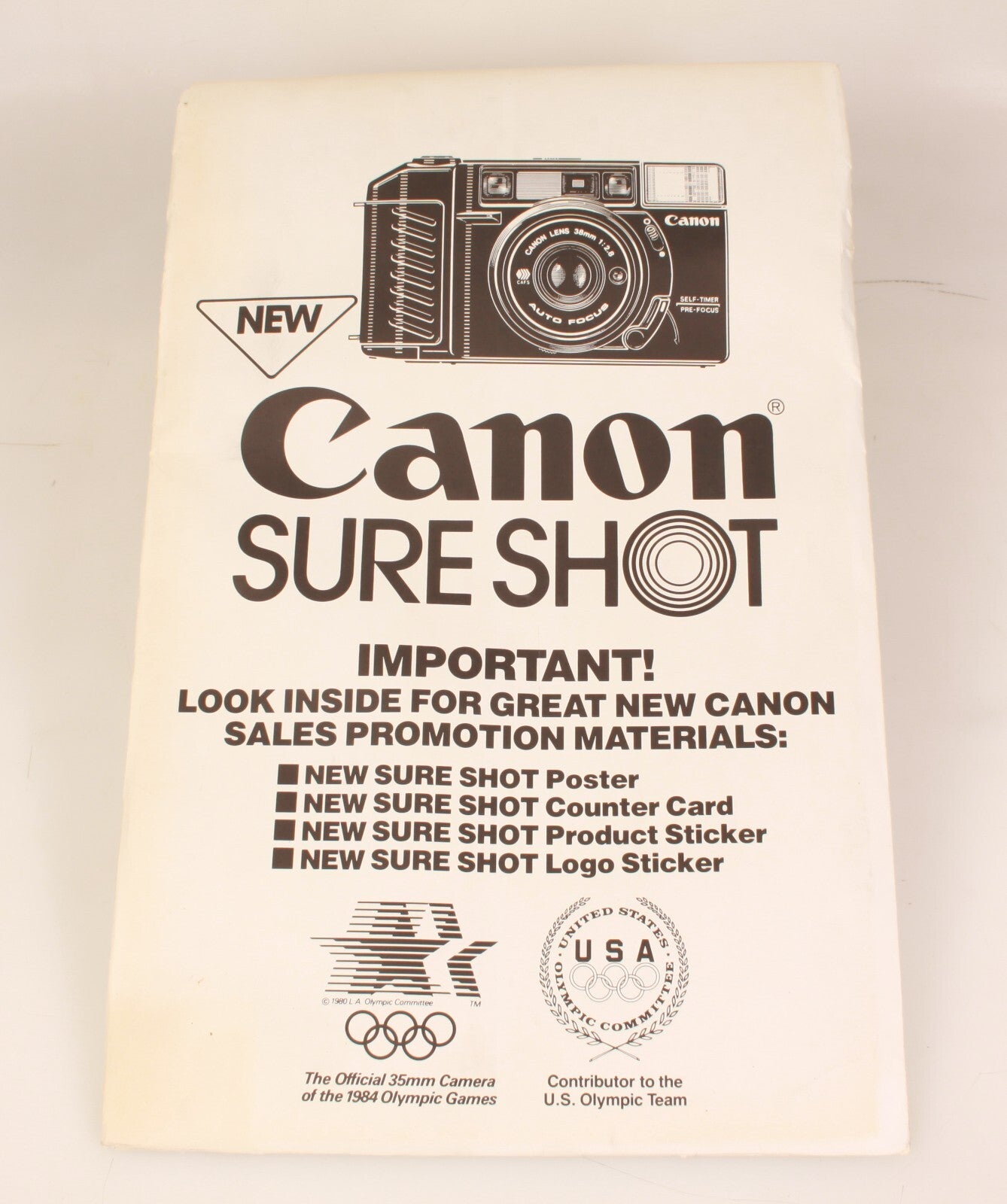 Vintage Canon Sure Shot Poster/Counter Card/Logo & Product Sticker - NOS