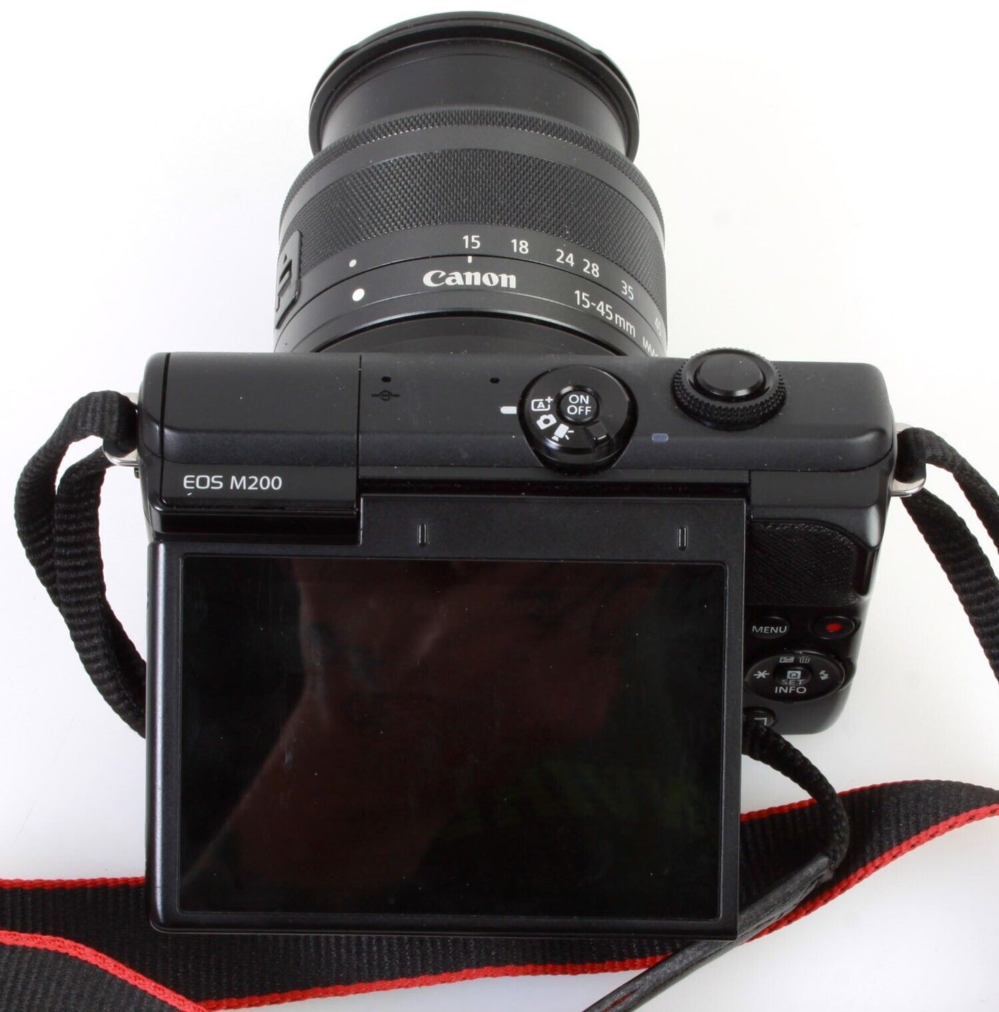 Canon EOS M200 Mirrorless Camera w/ 15-45mm Lens, Battery, Charger, & Strap