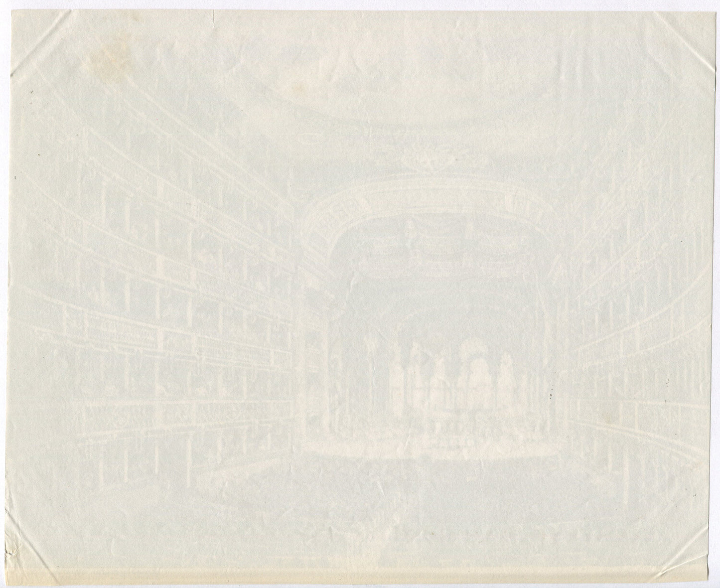 ALBUMEN PHOTO OF ART, GRAND CONCERT HALL. UNMOUNTED ALBUMEN.