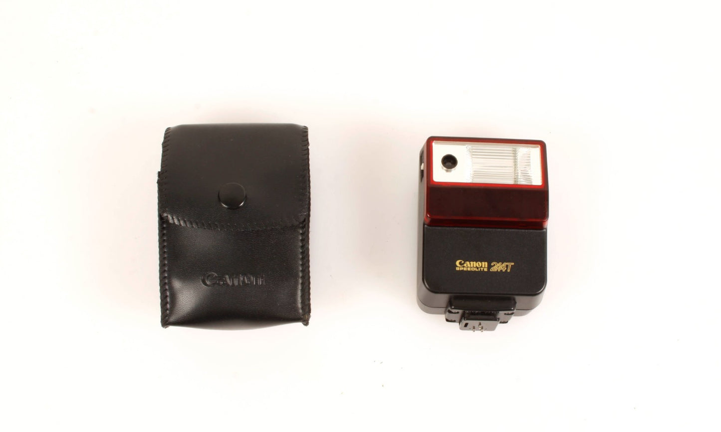 Canon Small Hotshoe Flash For 35mm Film Cameras TESTED WORKS with Pouch