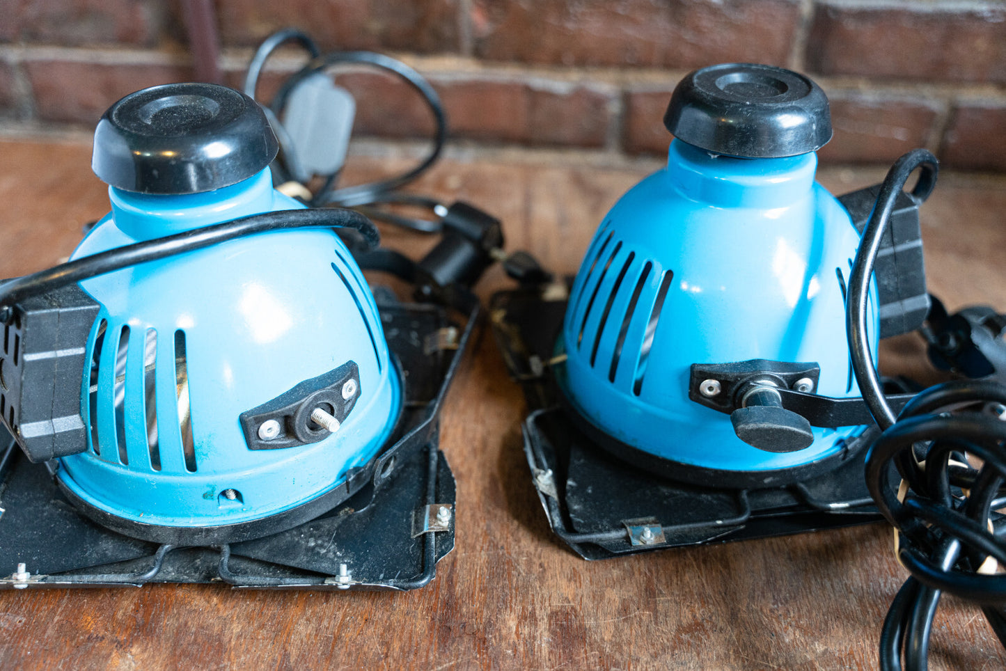 Retro Blue Continuous Light Heads w/ Bag - Set of 3