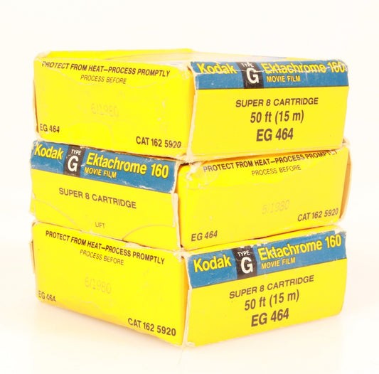 Vintage Expired Kodak Ektachrome 160 Movie Film - Super 8 - Lot of 3