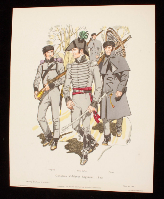 Canadian Voltiguer Regiment 1812 Illustration 11x14