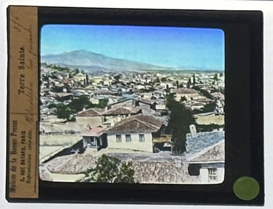 VINTAGE LANTERN SLIDE "Terre Sainte" Holy Land Amman Jordan  3.25X4IN
