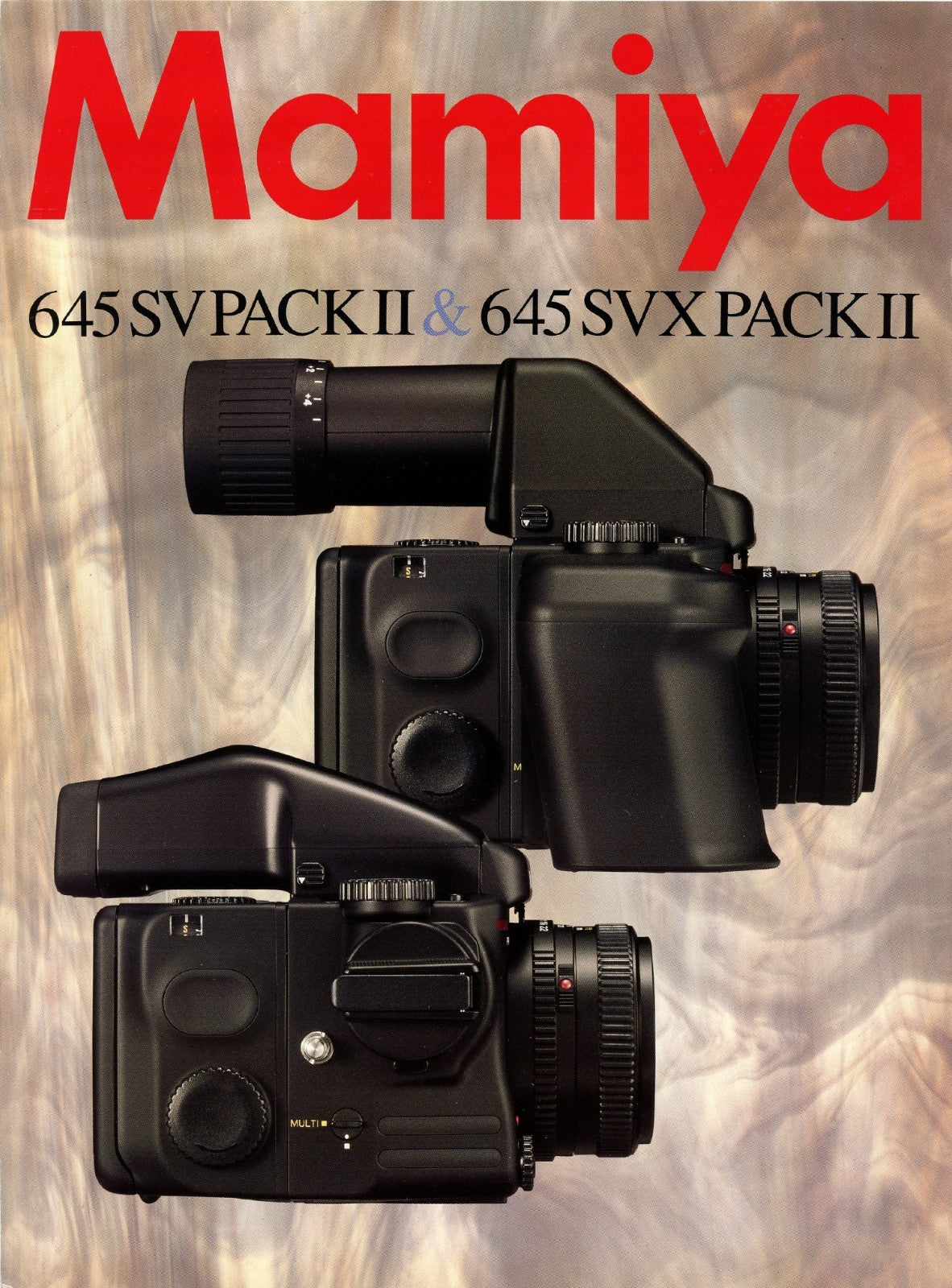 Original Brochure for Mamiya 645 SV Pack II/645 SVX Pack II