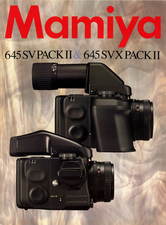 Original Brochure for Mamiya 645 SV Pack II/645 SVX Pack II