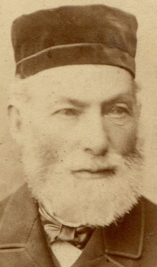 JEWISH RABBI, WHITE BEARD. CDV, MANCHESTER, ENGLAND.