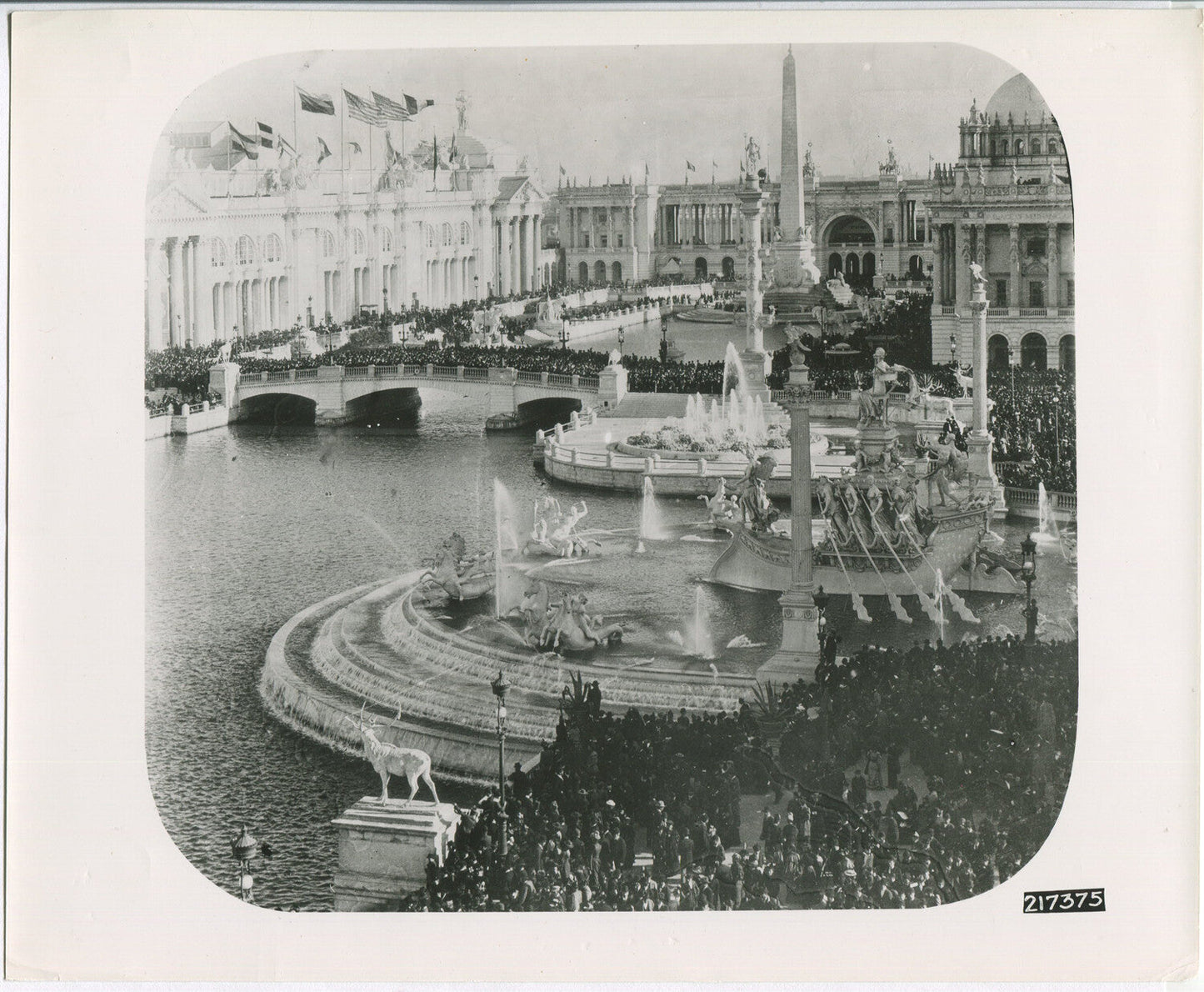 Vintage 1893 Chicago World's Fair Black & White Silver Print 8x10 Photograph - Rare Historic Image