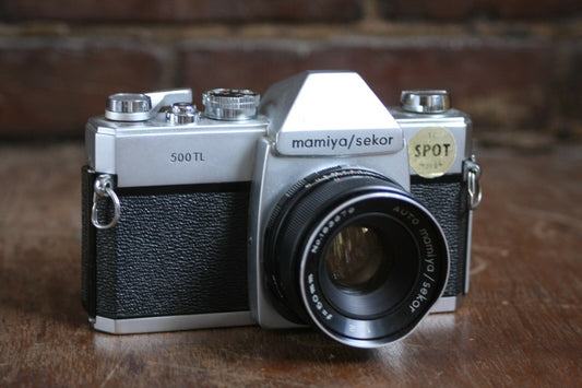 Mamiya Sekor 500TL SLR Camera & f/2 50mm Lens FOR PARTS