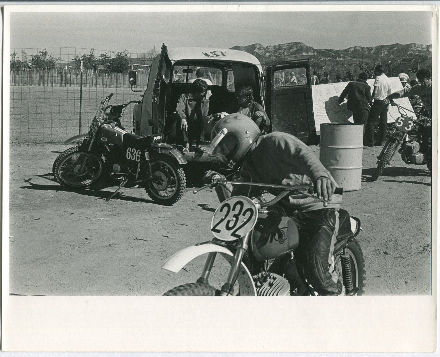 Iconic Vintage Motorcycle Racing Photo 1960s-70s, 8x10 Black and White Print for Wall Decor