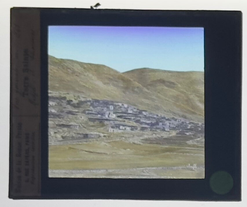 VINTAGE LANTERN SLIDE "Terre Sainte" 3.25X4IN