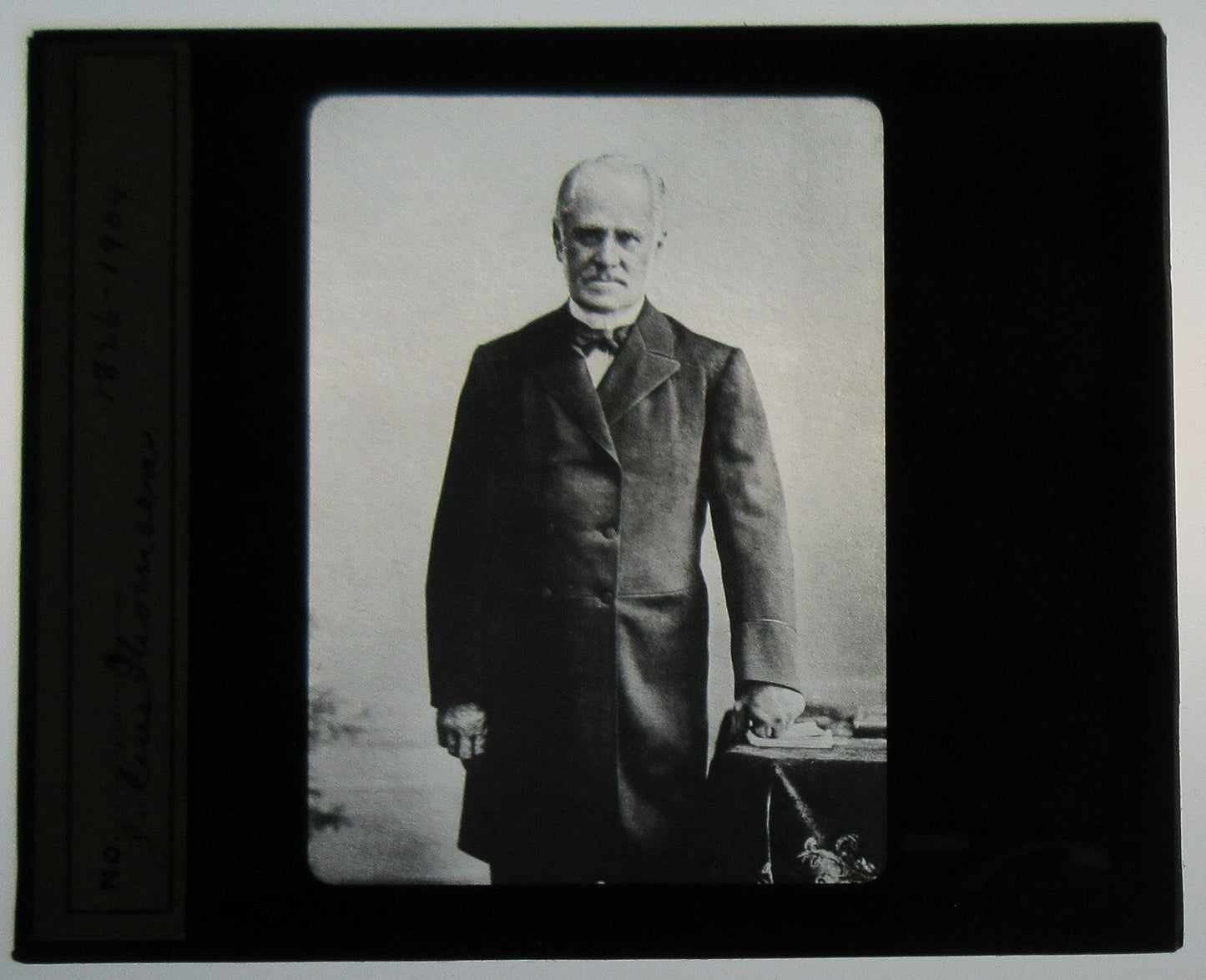 Vintage Julius Thomsen Standing Portrait Photo on Glass Lantern Slide - Original