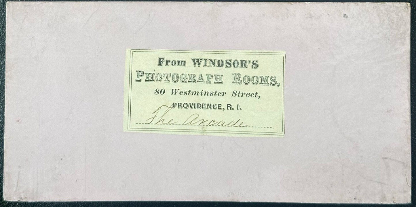 Vintage Stereoview Card Arcade Providence RI - 3.5x7 Double-Image Stereo Photo for Wall Art