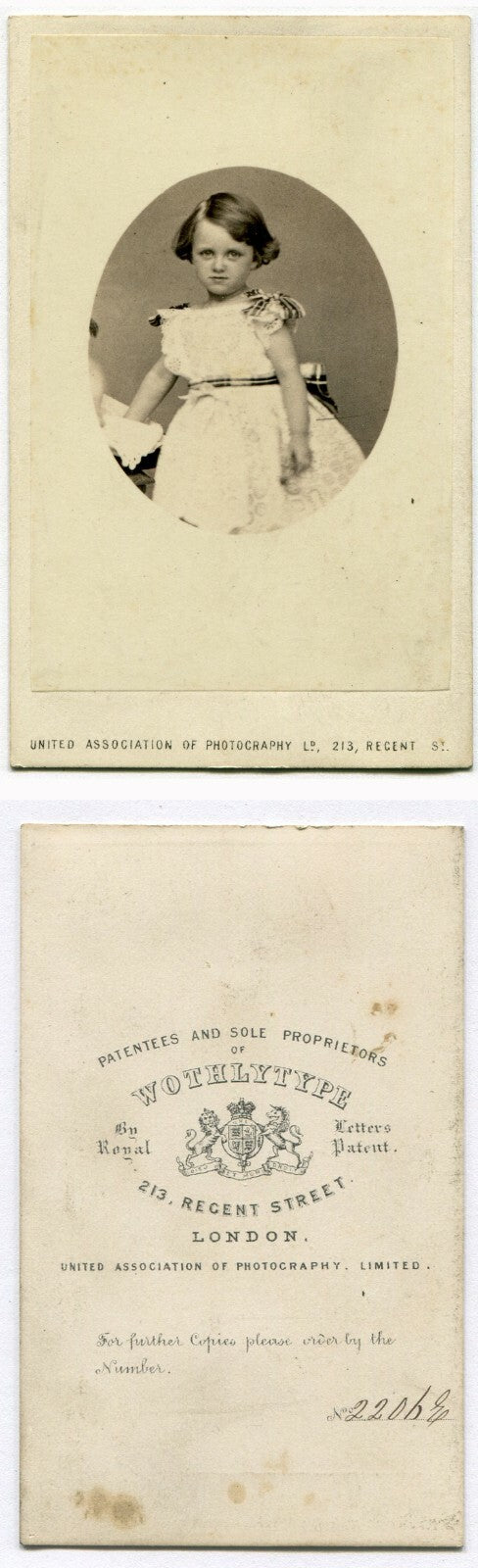 YOUNG GIRL CLEARLY PLANNING WORLD DOMINATION. SHE IS A BOSS.CDV. LONDON, ENGLAND