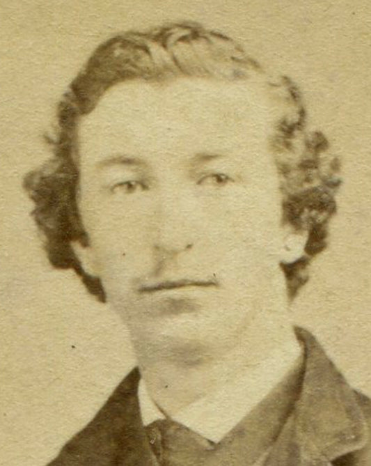 LANKY YOUNG MAN W/WAVY HAIR. CDV. ST. JOHN, NEW BRUNSWICK, CANADA.