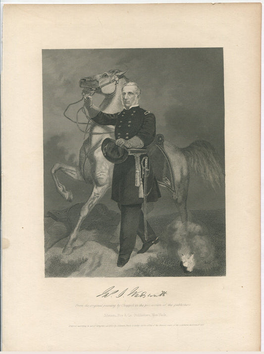 BRIG.GEN.J.S.WADSWORTH, USA. LITHOGRAPH 10.75X8 INCHES.