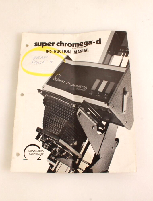 Omega Chromega-D Enlarger Instruction Manual