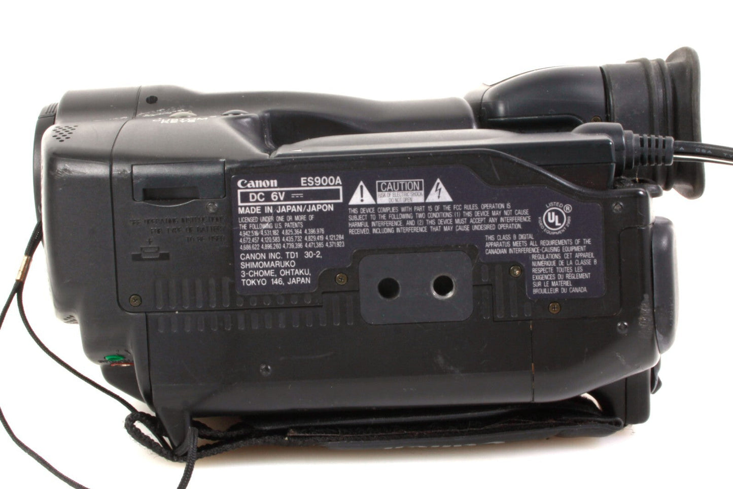 Vintage Canon ES900 8mm Camcorder - For Parts or Repair, Untested, As-Is