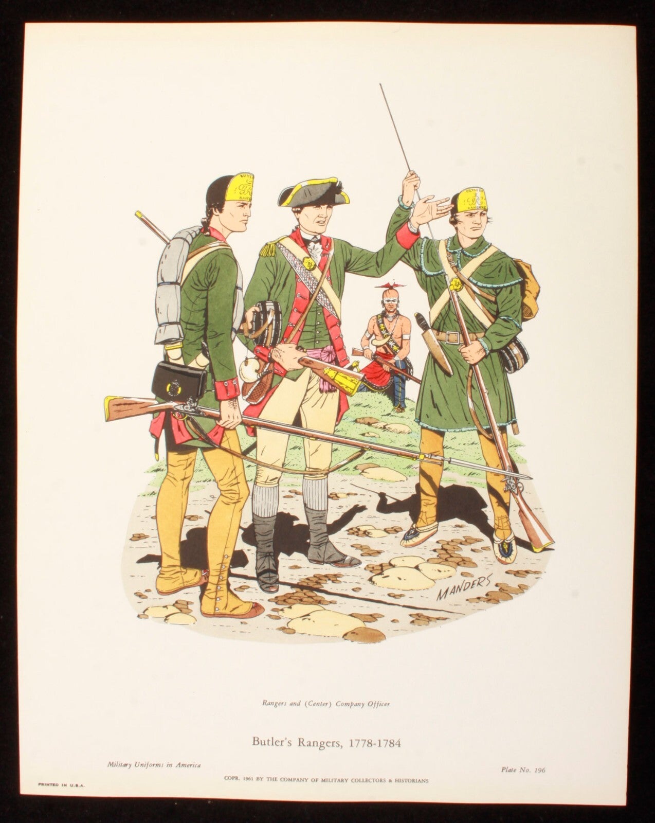 Butlers Rangers 1778-1784 Illustration 11x14
