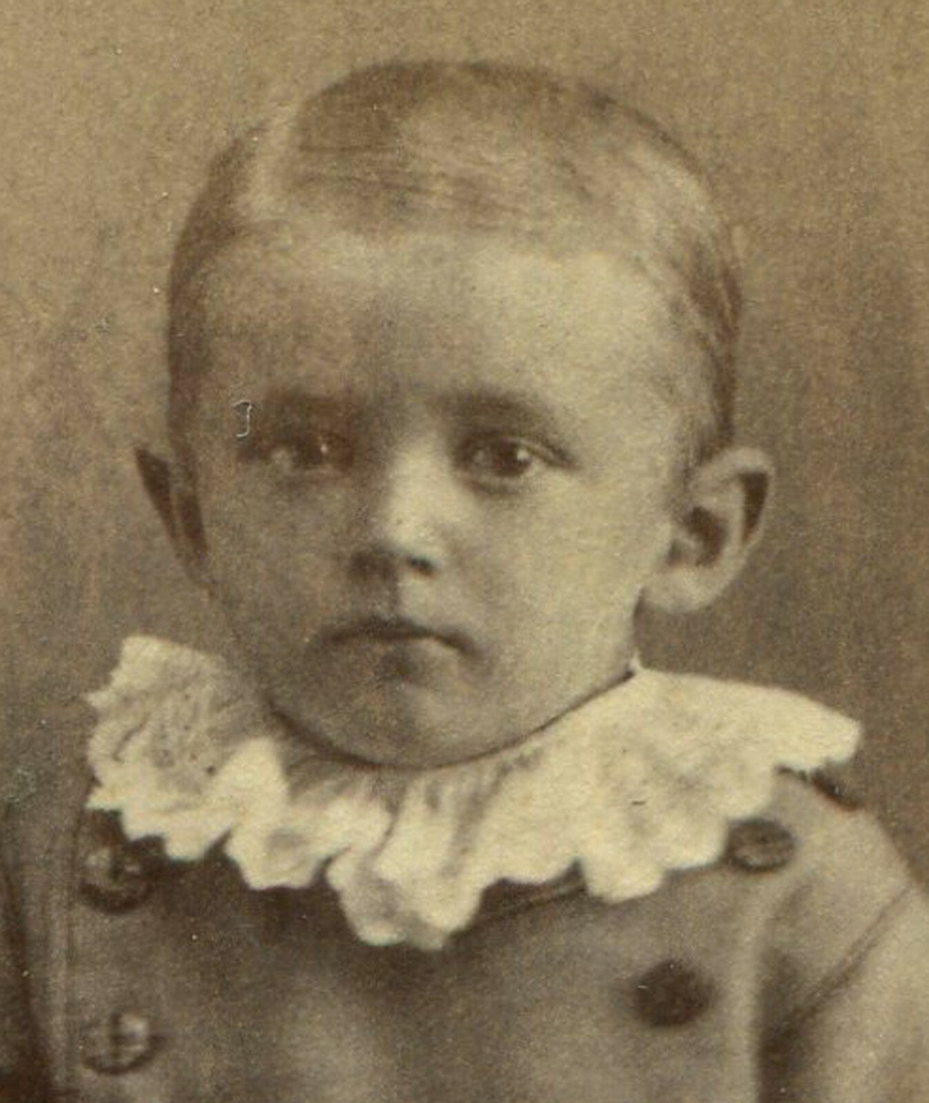 YOUNG CHILD IN QUITE THE OUTFIT. CDV.