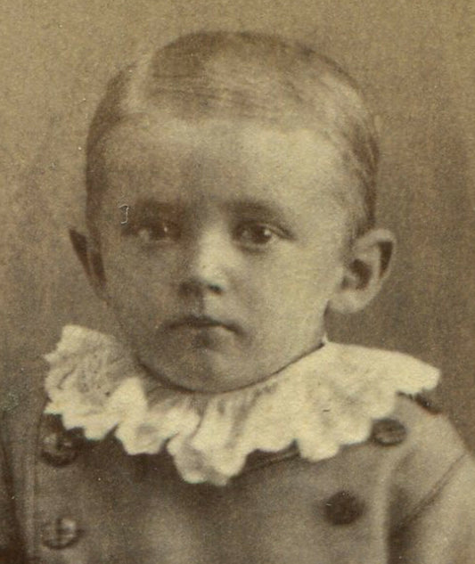 YOUNG CHILD IN QUITE THE OUTFIT. CDV.