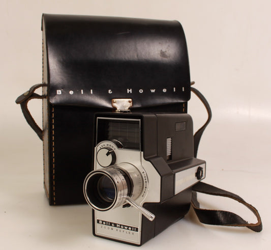 Bell & Howell Art Deco Movie Cine Camera w/ Grip and Case