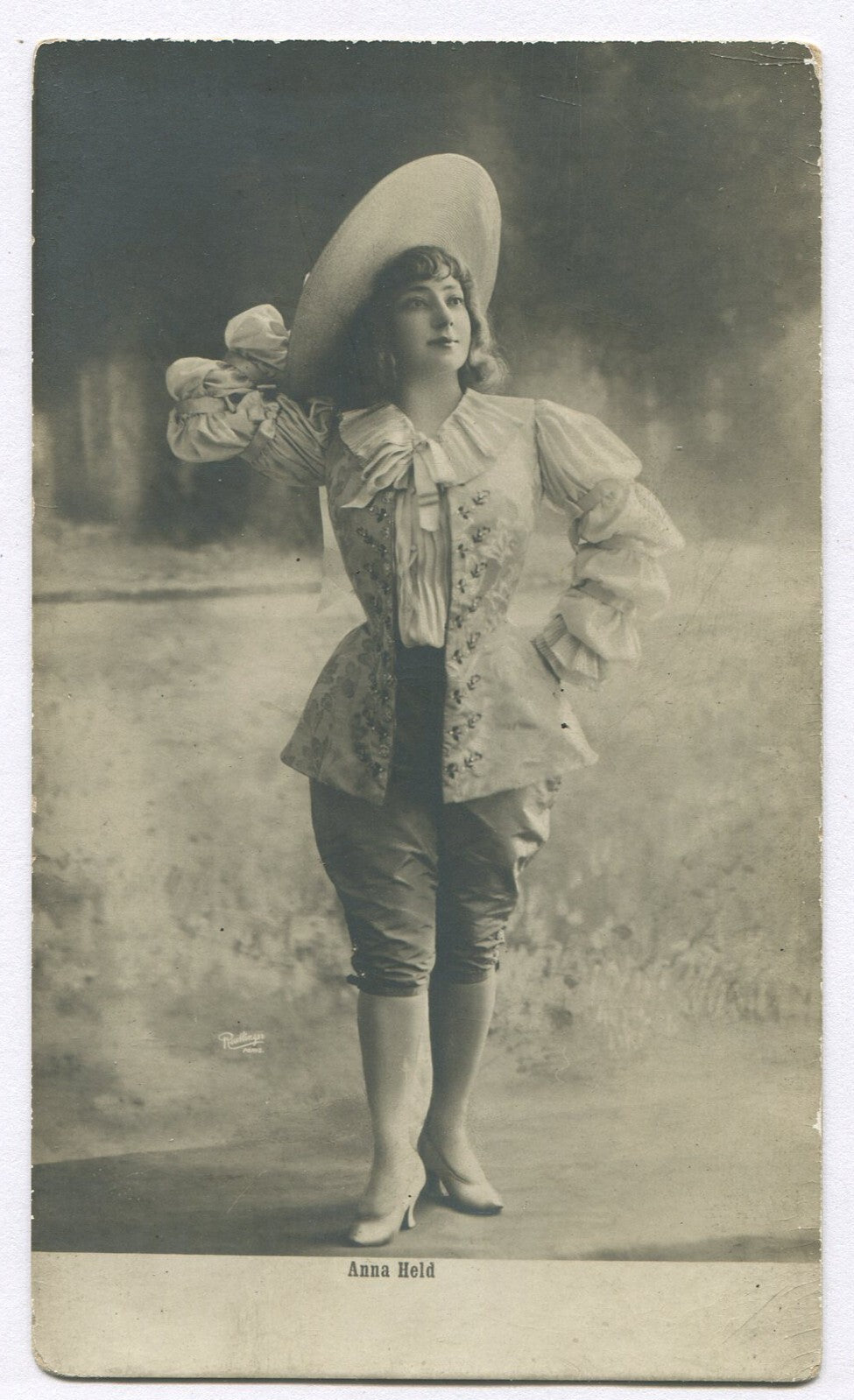 Vintage Anna Held Actress in Costume Photo Postcard - Original Old Photo,