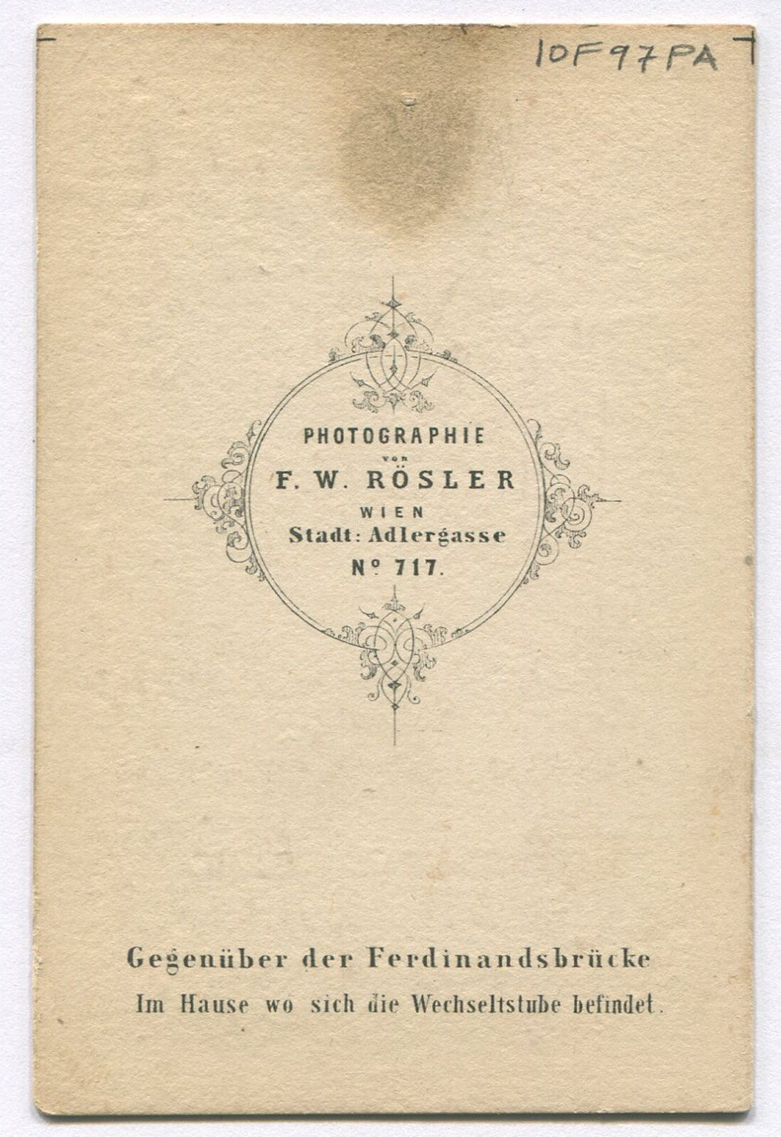 MAN HOLDING CIGAR, THEATRICAL SEATED POSE. CDV. WIEN, AUSTRIA.