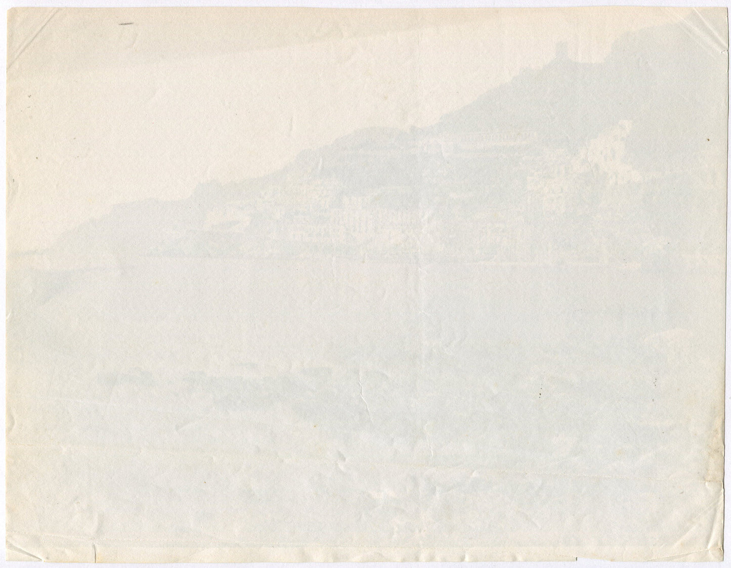 VILLAGE ABOVE THE SEA. ITALY. UNMOUNTED ALBUMEN.