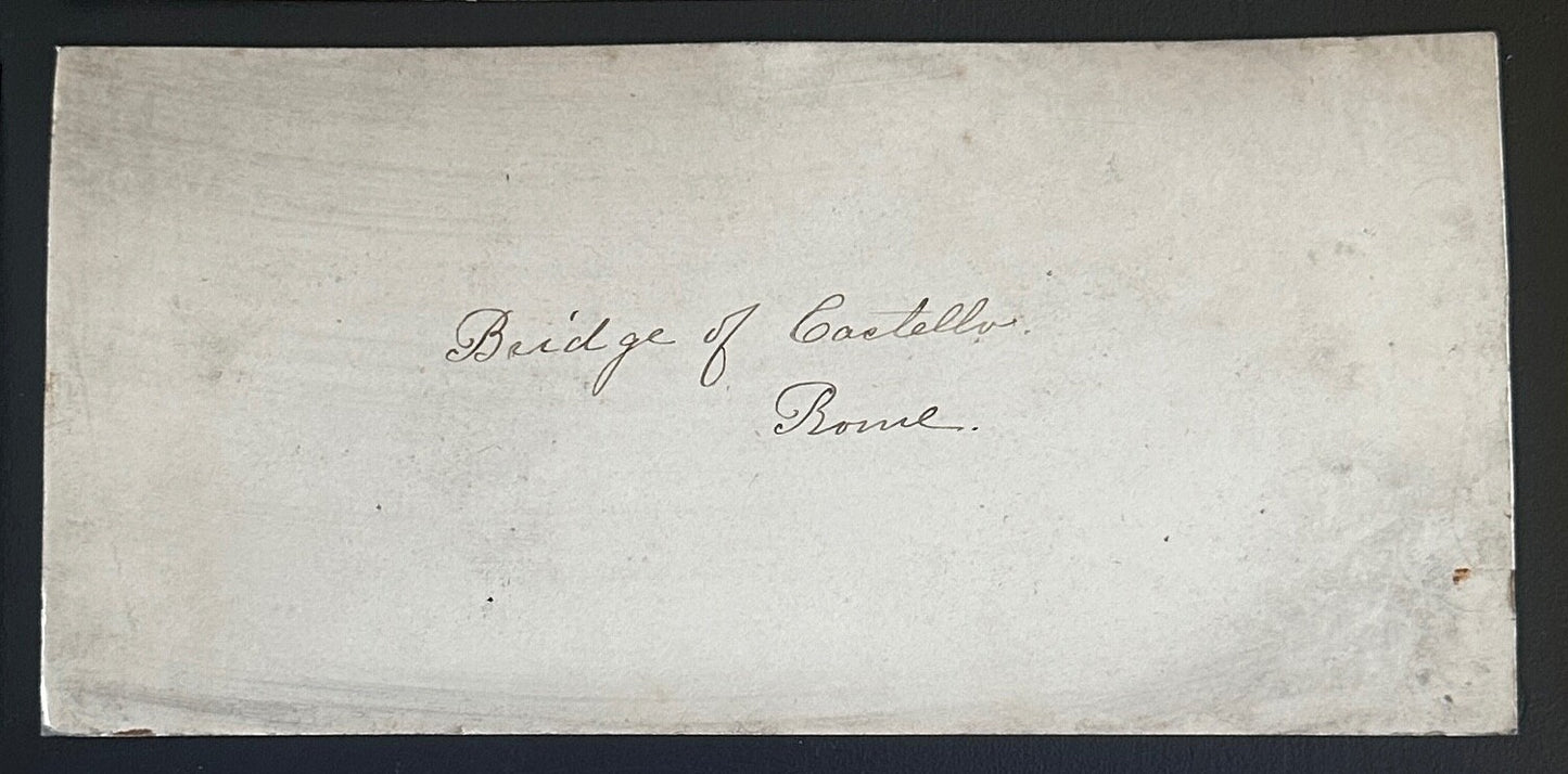 Vintage StereoView Card: ���Bridge of Castello, Rome Italy ��� 3.5x7in