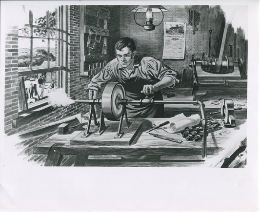 THE INVENTOR GEORGE WESTINGHOUSE. BLACK AND WHITE SILVER PRINT 8 X 10.