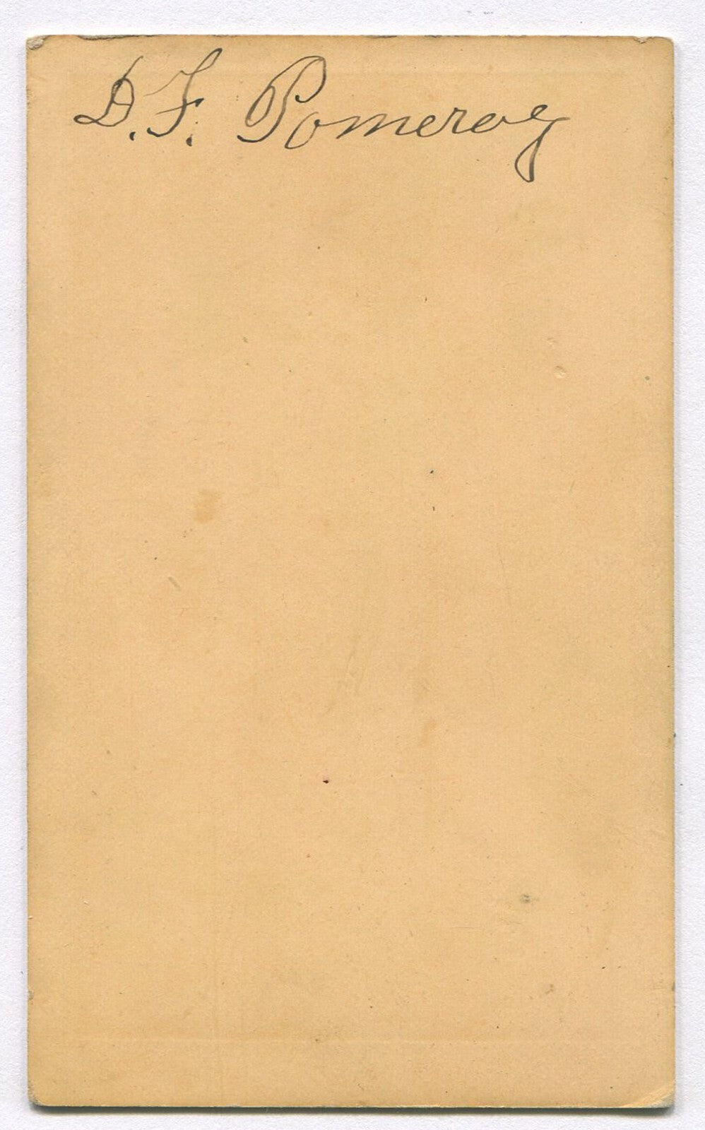 D.F. POMEROY, PORTRAIT  CDV.