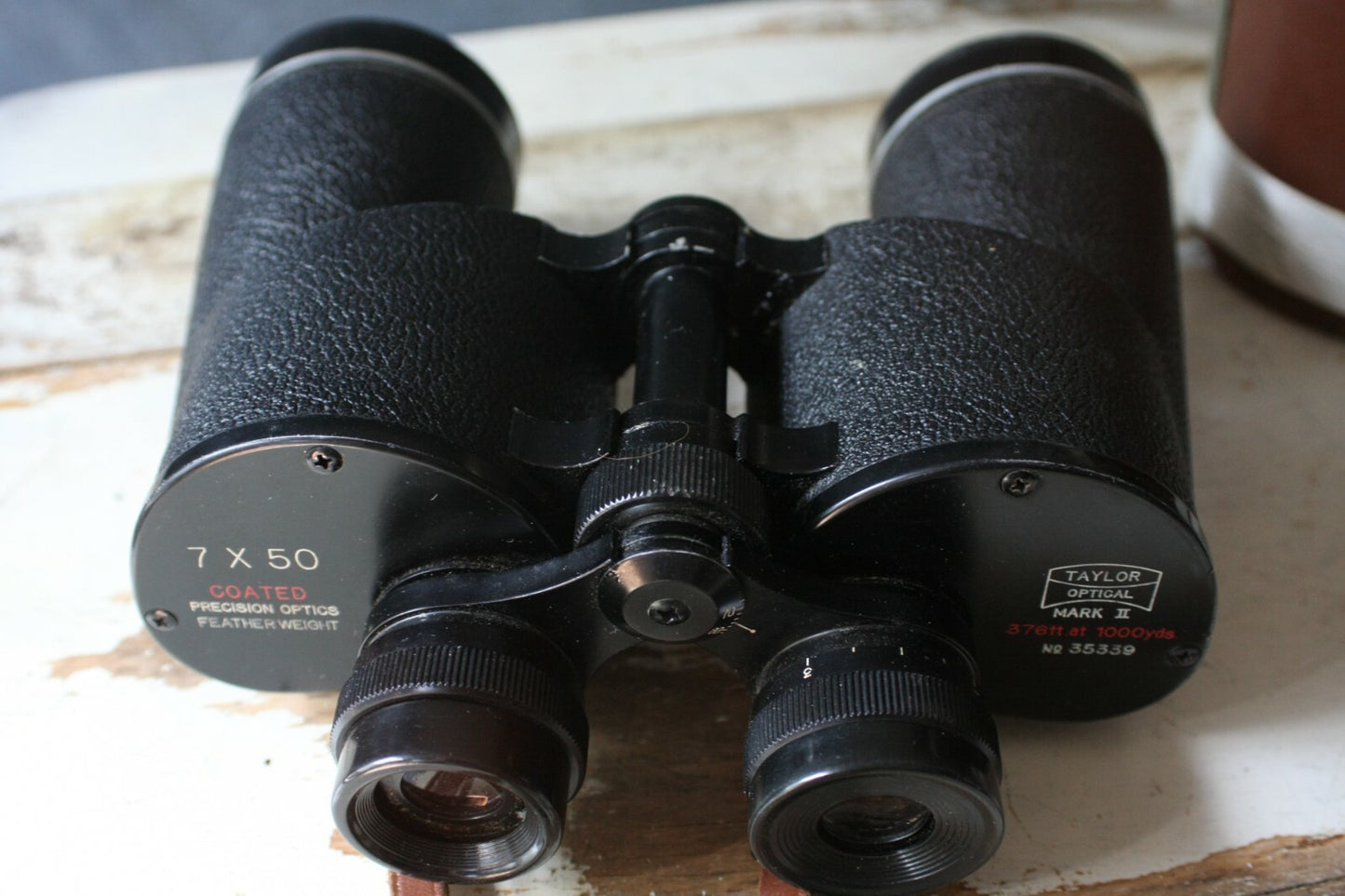 Taylor Opt Co Mark II 7X50 Binoculars with Leather Case