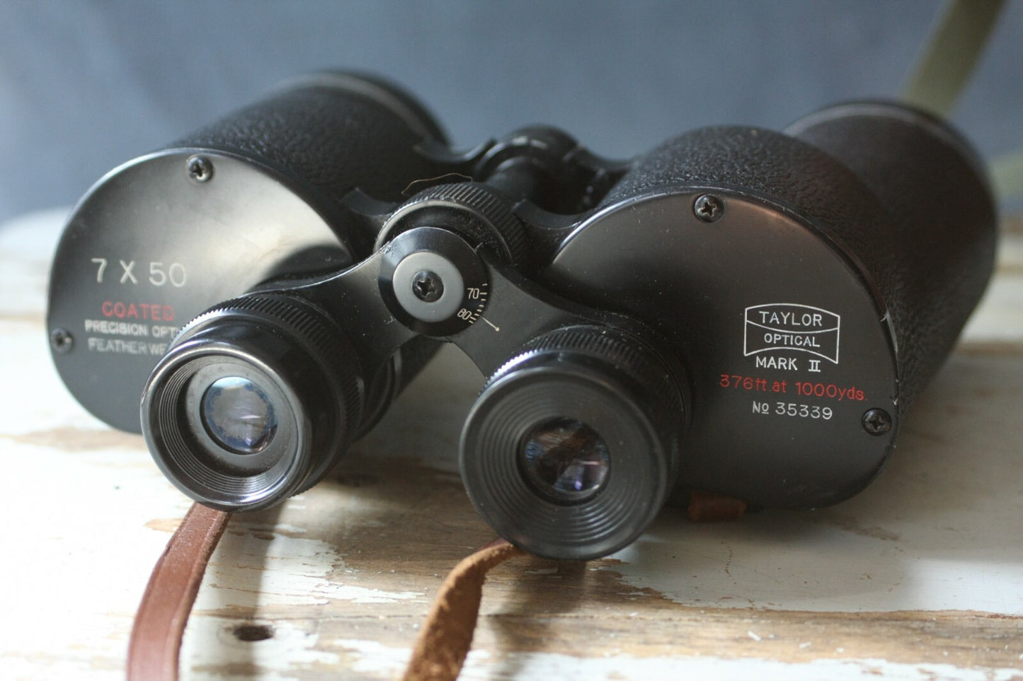 Taylor Opt Co Mark II 7X50 Binoculars with Leather Case