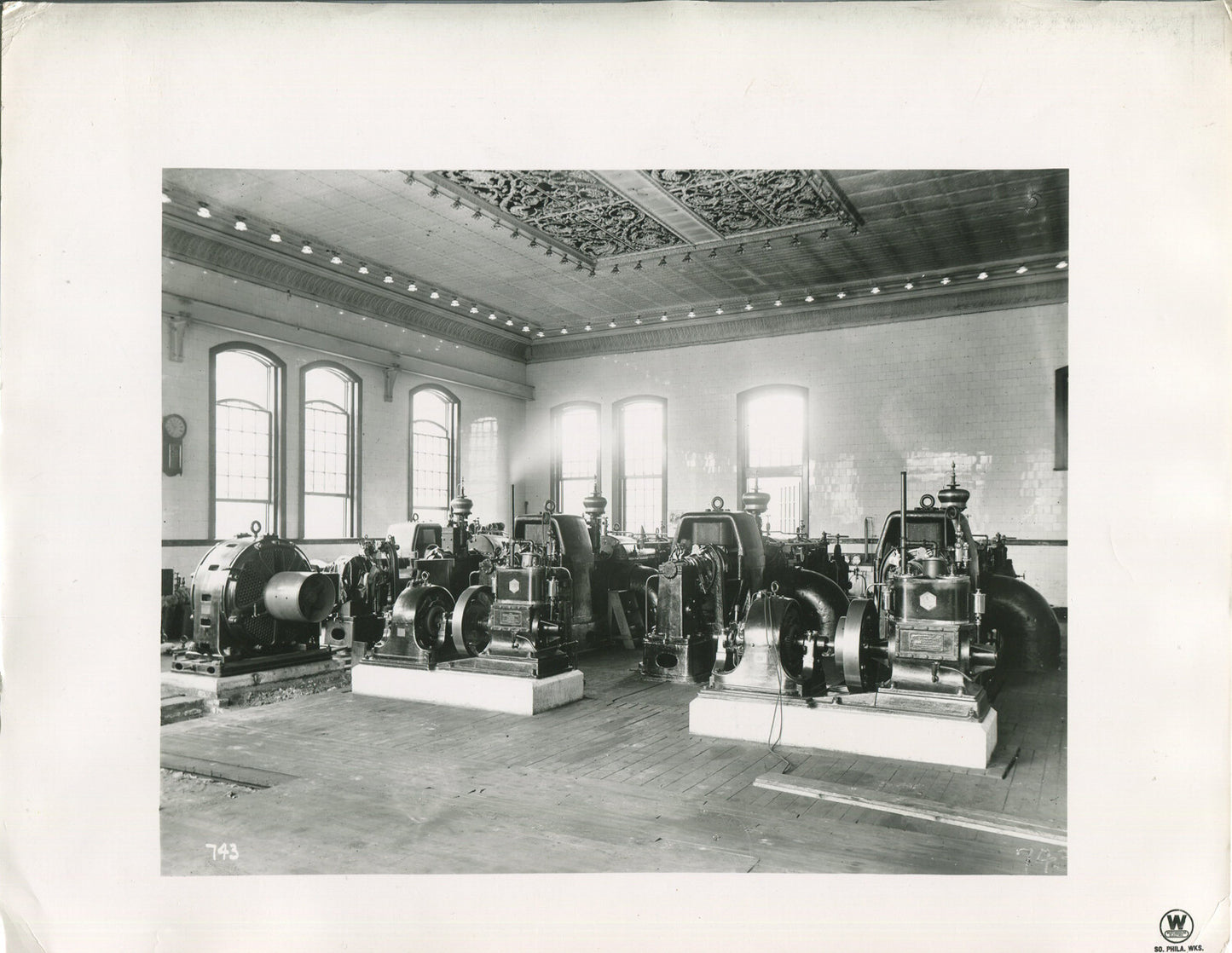 WESTINGHOUSE PARSON TURBINES. BLACK AND WHITE SILVER PRINT 8 X 10.