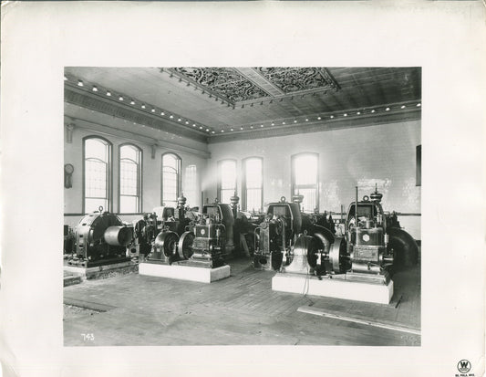 WESTINGHOUSE PARSON TURBINES. BLACK AND WHITE SILVER PRINT 8 X 10.