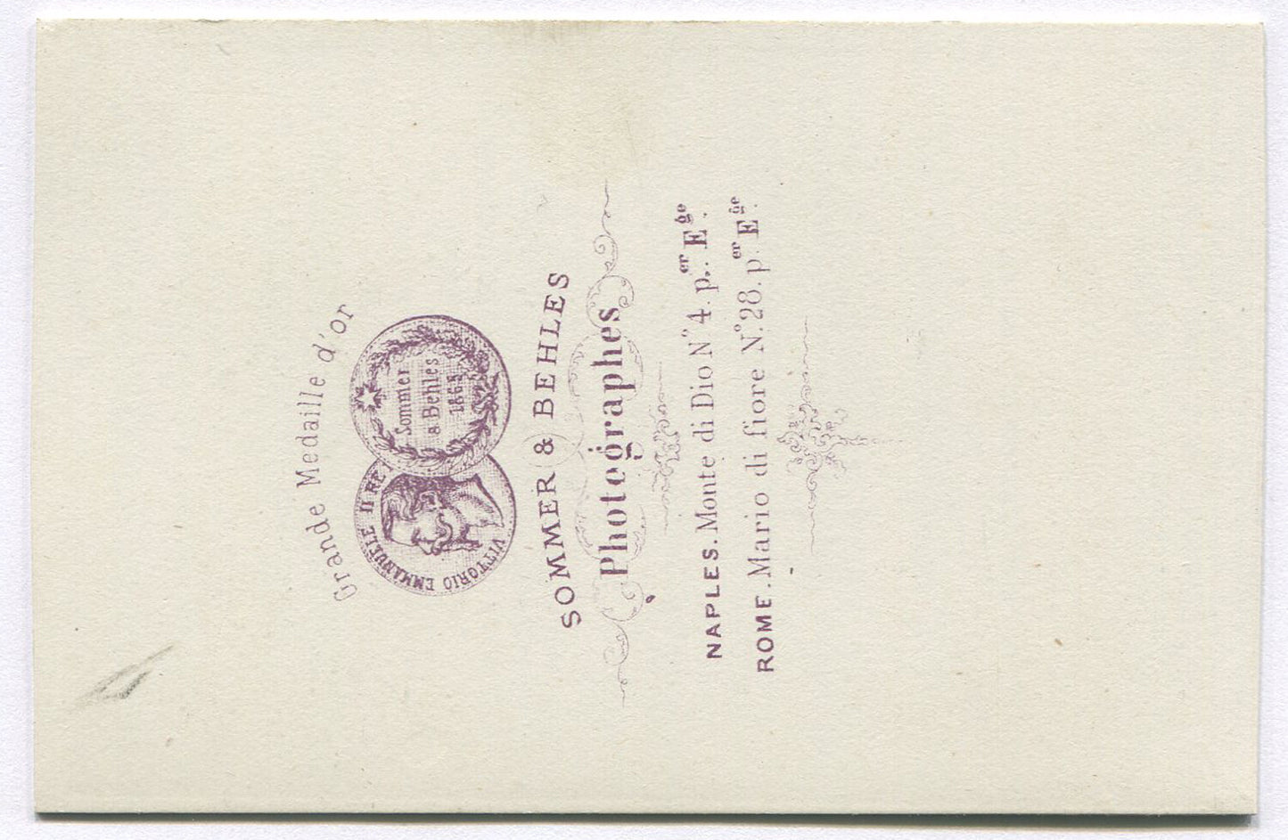 HOTEL VICTORIA, NAPOLI, ITALY. CDV.