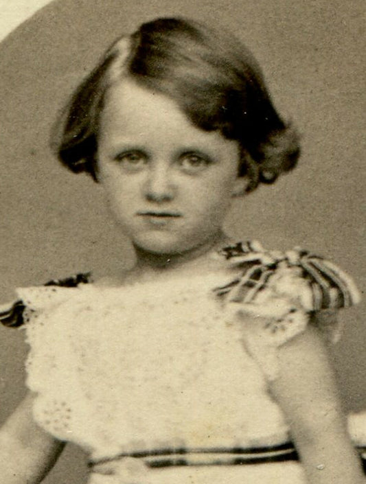 YOUNG GIRL CLEARLY PLANNING WORLD DOMINATION. SHE IS A BOSS.CDV. LONDON, ENGLAND