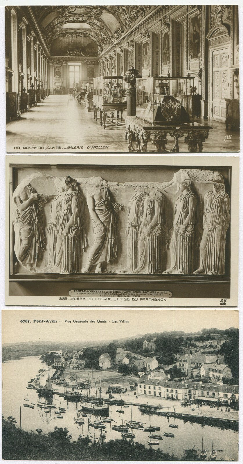 Vintage European Scenes Postcard Set - 10 Pack, Original Authentic Photo with Wear