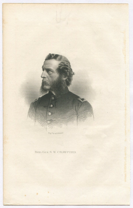 BRIG.GEN.S.W.CRAWFORD, USA. LITHOGRAPH 9.5X6 INCHES.