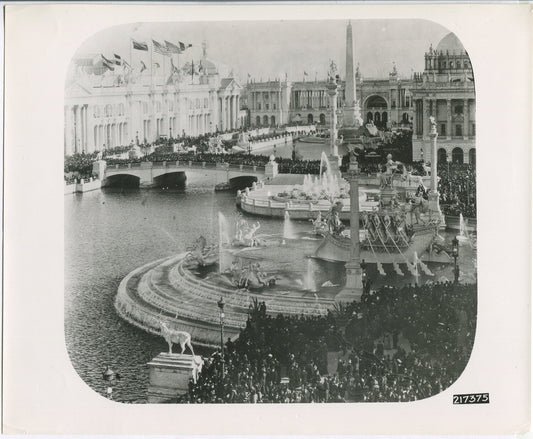 1893 CHICAGO WORLD'S FAIR. BLACK AND WHITE SILVER PRINT 8 X 10.