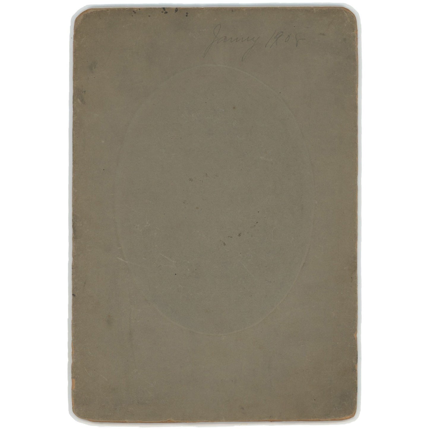 1908 VINTAGE PHOTO - AFRICAN AMERICAN WOMAN W ORNATE NECKLACE OVAL PITTSBURGH PA