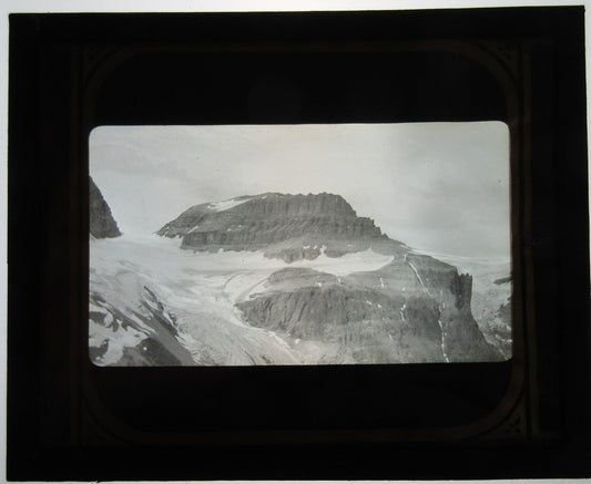 Vintage Lantern Slide: Mountain Summit Emerald Lake on Glass, Original Photo,