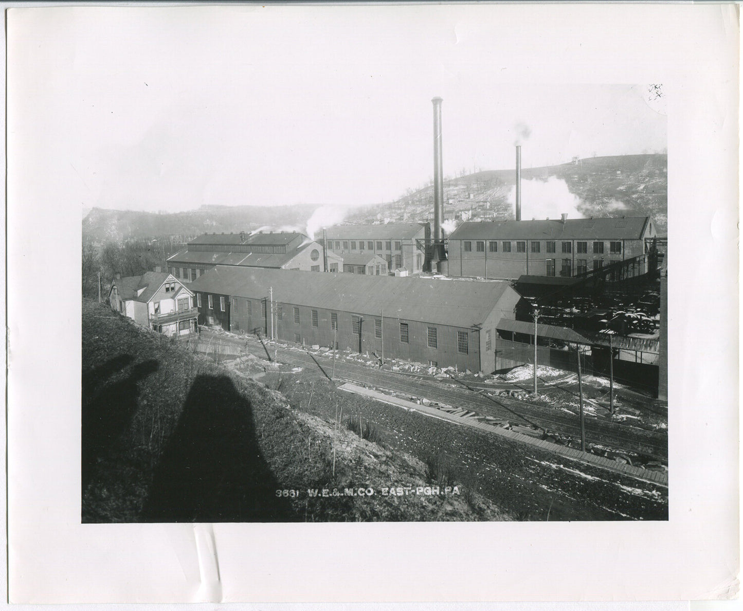 WESTINGHOUSE WORKS,EAST PITTSBURGH, PA. BLACK AND WHITE SILVER PRINT 8 X 10.