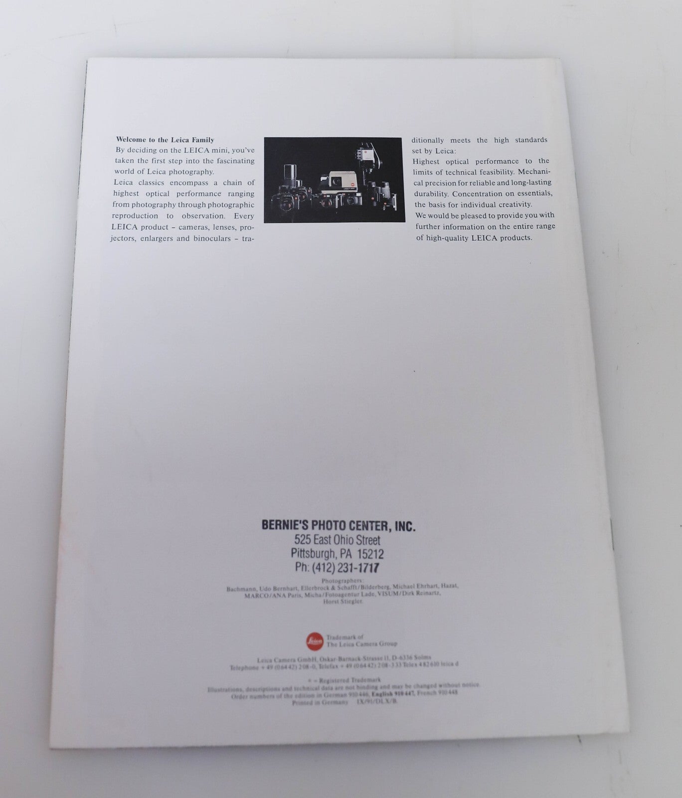 Leica Mini Film Camera Sales Brochure