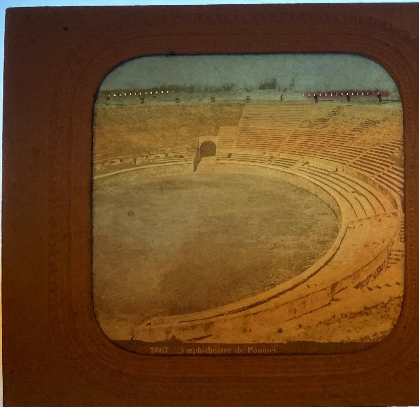 TISSUE STEREOVIEW OF POMPEII, ITALY AMPHITHEATRE RUINS