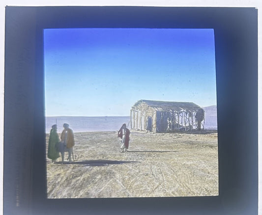 VINTAGE LANTERN SLIDE "Refuge Sur Le Lord de la mer Monte"  3.25X4IN