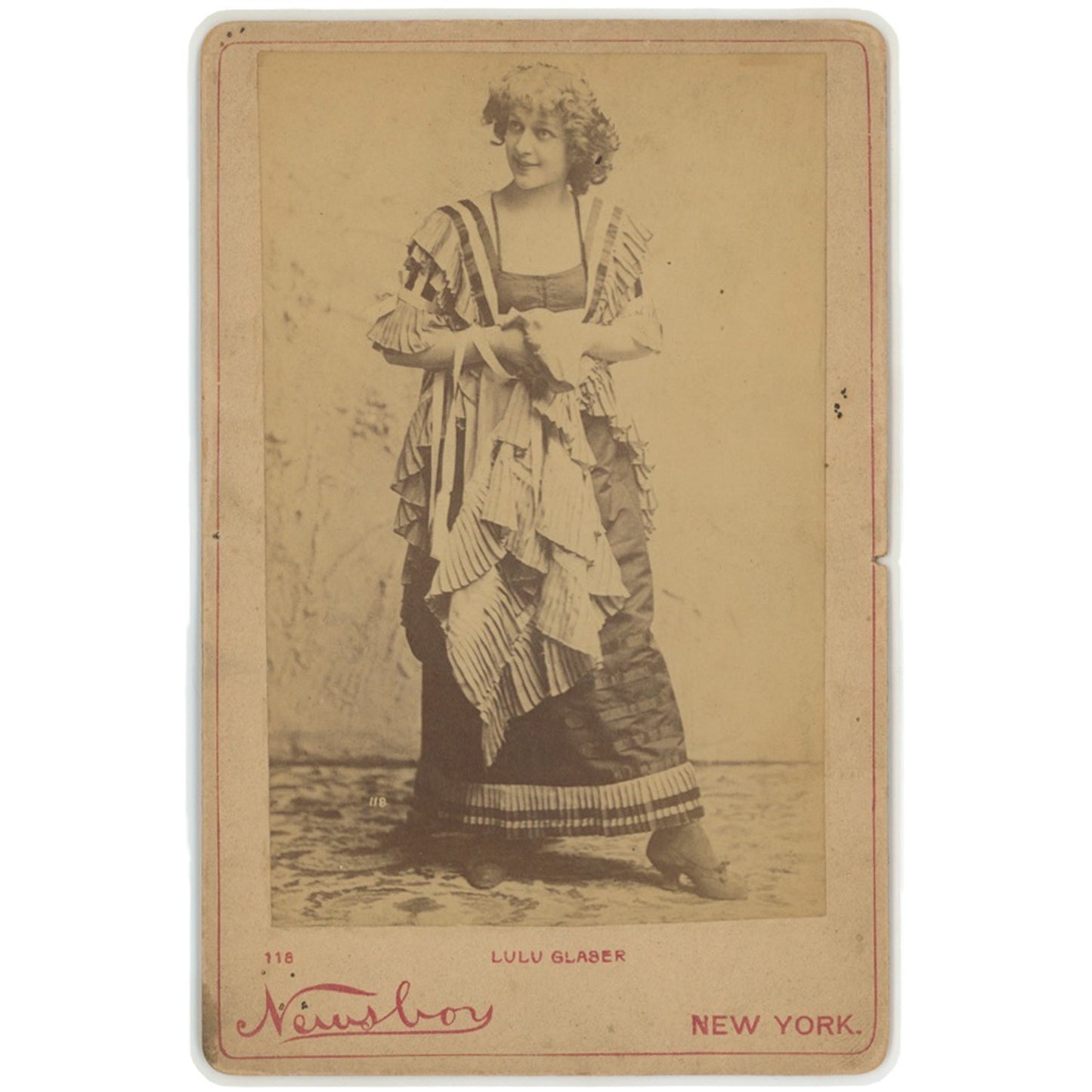 VINTAGE CABINET CARDS (2) - ACTRESSES LULU GLASER & GRACIE WILSON - SET OF (2).