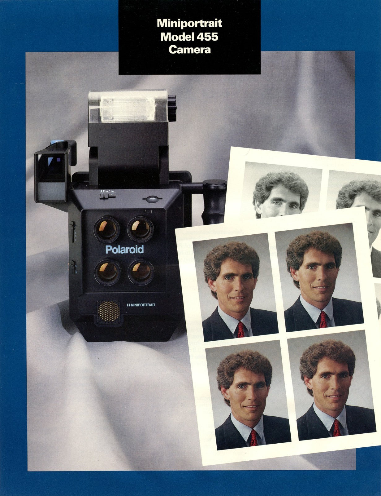 Vintage Poster Polaroid Miniportrait Model 455 Camera