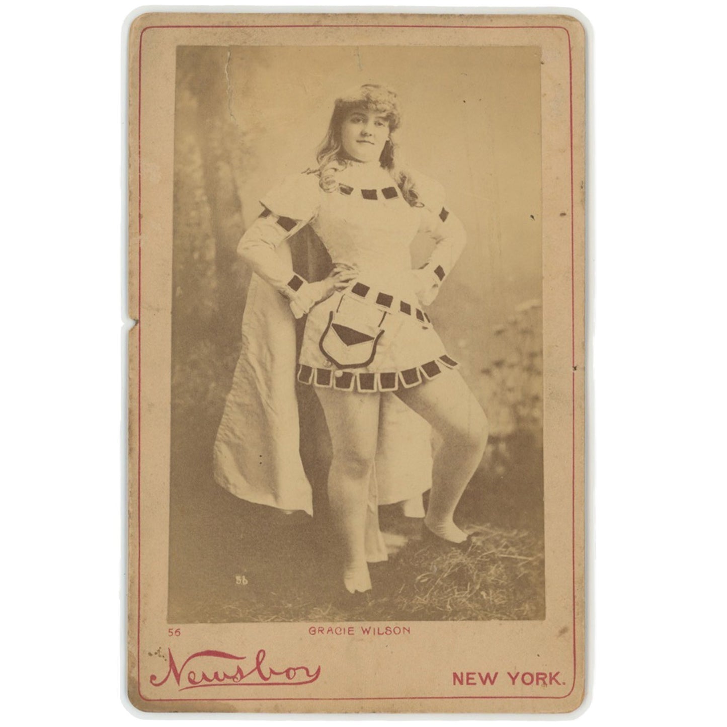 VINTAGE CABINET CARDS (2) - ACTRESSES LULU GLASER & GRACIE WILSON - SET OF (2).